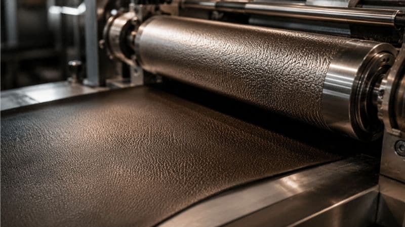 synthetic-leather-embossing-process