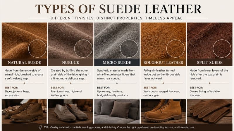 types-of-suede-leather