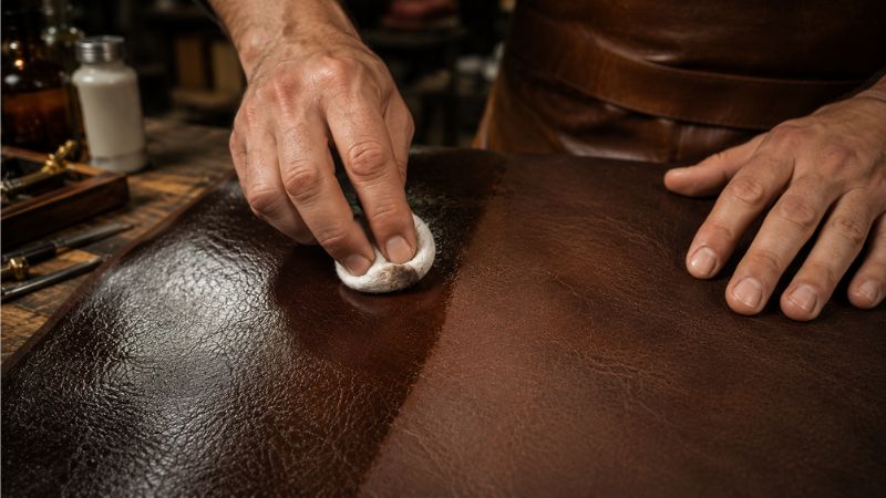 deglazing-leather-process