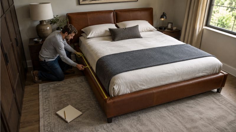 queen-leather-bed-room-fit-measurement