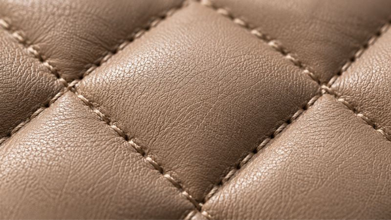 quilt leather stitching detail