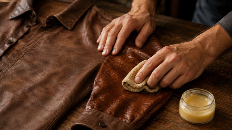 leather-shirt-conditioning-care-process