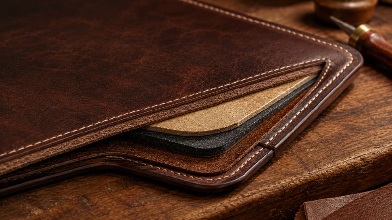 premium-leather-desk-blotter-construction